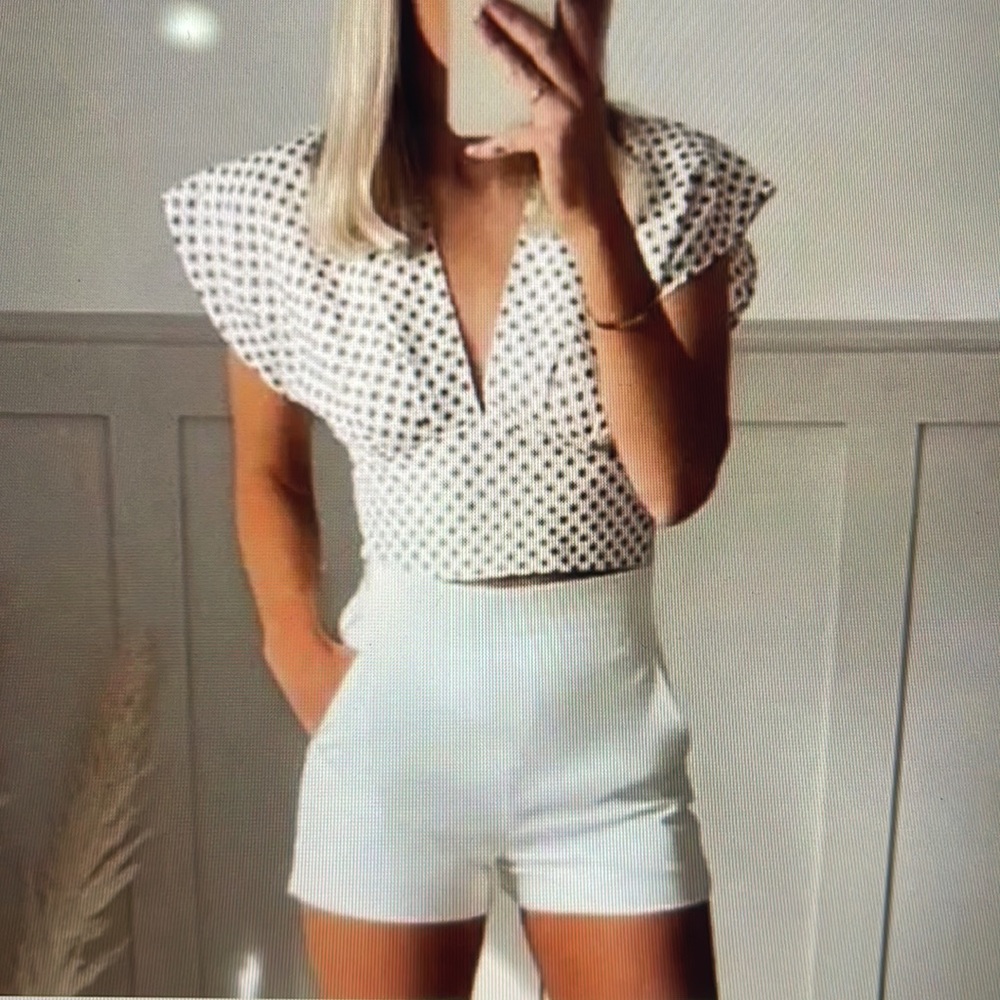 Zara crop linen top, Sz M